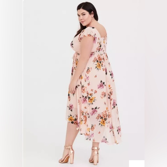 Torrid Pink Floral High Low Dress - Picture 5 of 8